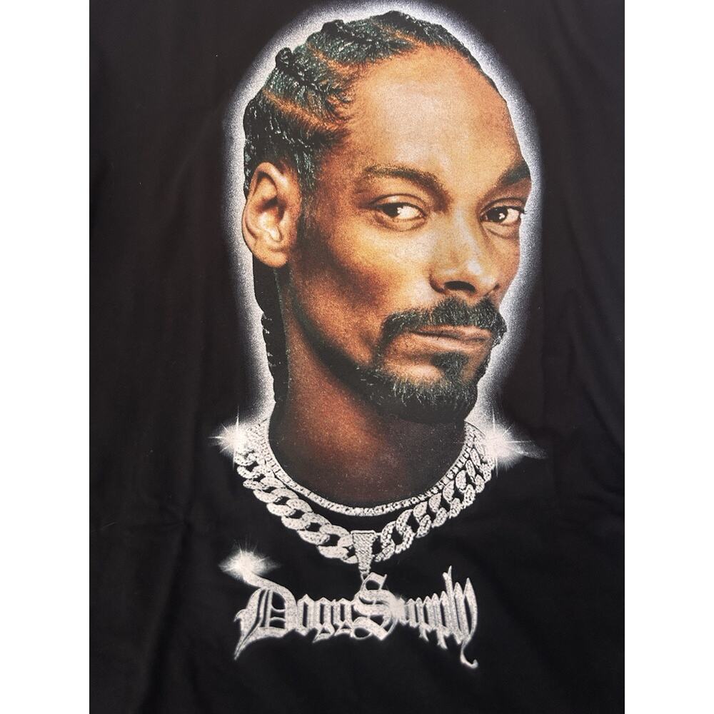 New Dogg Supply - Snoop Doggy Dog Mens Graphic T- Shirt 2XL Solid Black Tee NWT